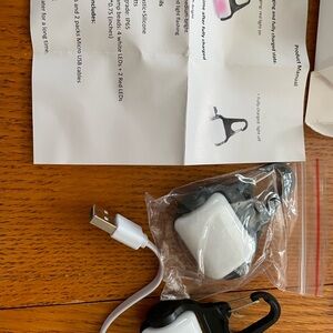 White and Black USB Rechargeable Dog Flash Light